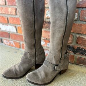 Donald Pliner Dela western riding tall suede boots